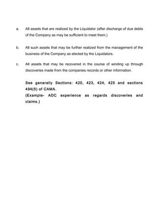 Distribution Of Company Assets In Liquidation | DOC