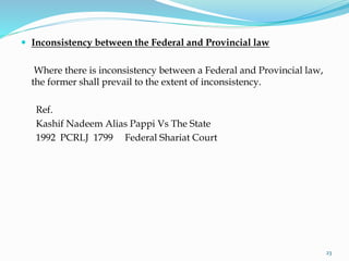 Inconsistency In Laws Distribution of legislative powers | PPTX