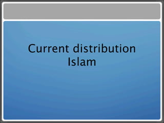 Current distribution
       Islam
 
