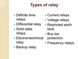 Types of relay
