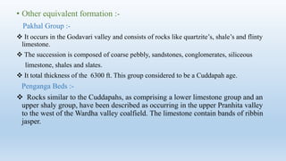 Distribution, stratigraphy and economic importance of cuddapah | PPTX