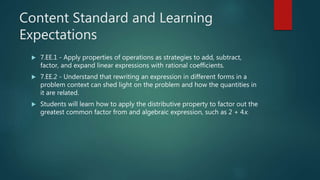 Distributive property | PPTX