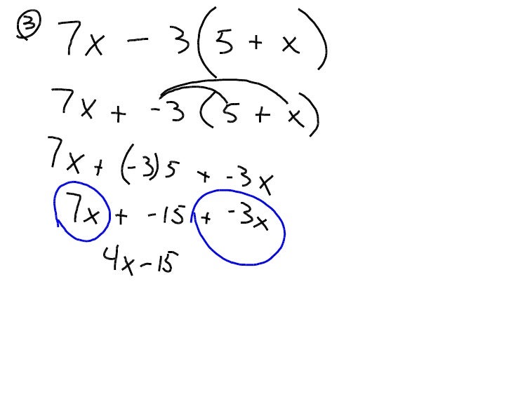 Distributive Property &amp; Combining Like terms