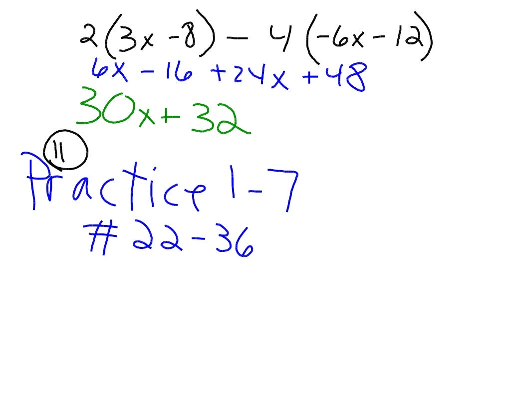 Distributive Property Combining Like Terms Distributive Property Combining Like Terms