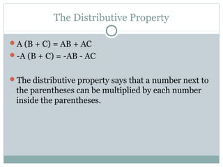 Distributive property ppt | PPT