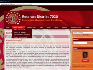 District 7030 Website Training 2012