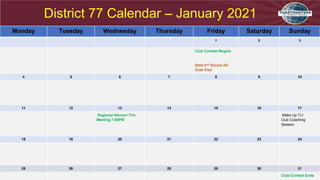 District Calendar | PPT
