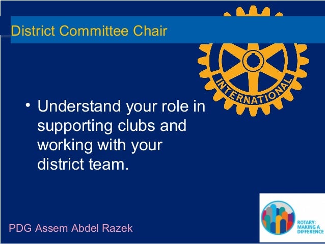 District Committee Roles And Responsibilities