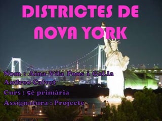 DISTRICTES DE
 NOVA YORK
 