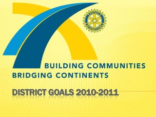 District Goals 2010-2011 