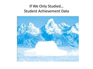 If We Only Studied…
Student Achievement Data
 