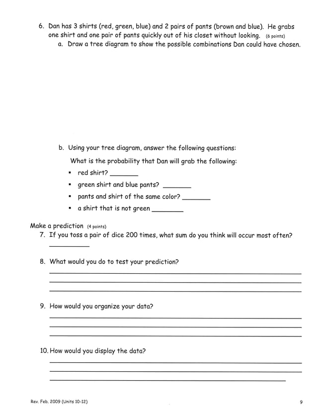 District Math Assessments Pdf