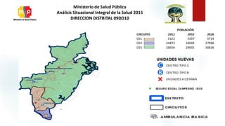 Ministerio de Salud Pública
Análisis Situacional Integral de la Salud 2015
DIRECCION DISTRITAL 09DD10
 