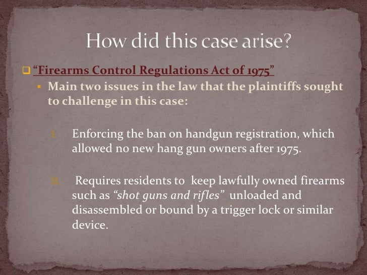 District of columbia v heller