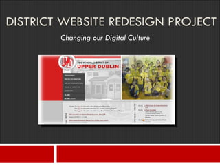 DISTRICT WEBSITE REDESIGN PROJECT Changing our Digital Culture 