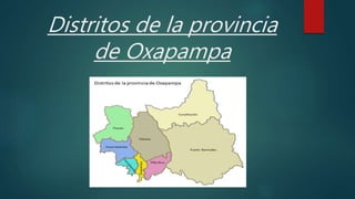 Distritos de la provincia
de Oxapampa
 