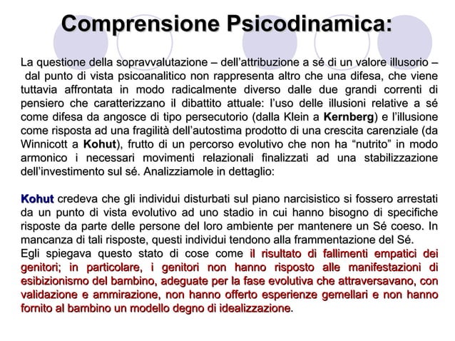 Disturbo narcisistico | PPT