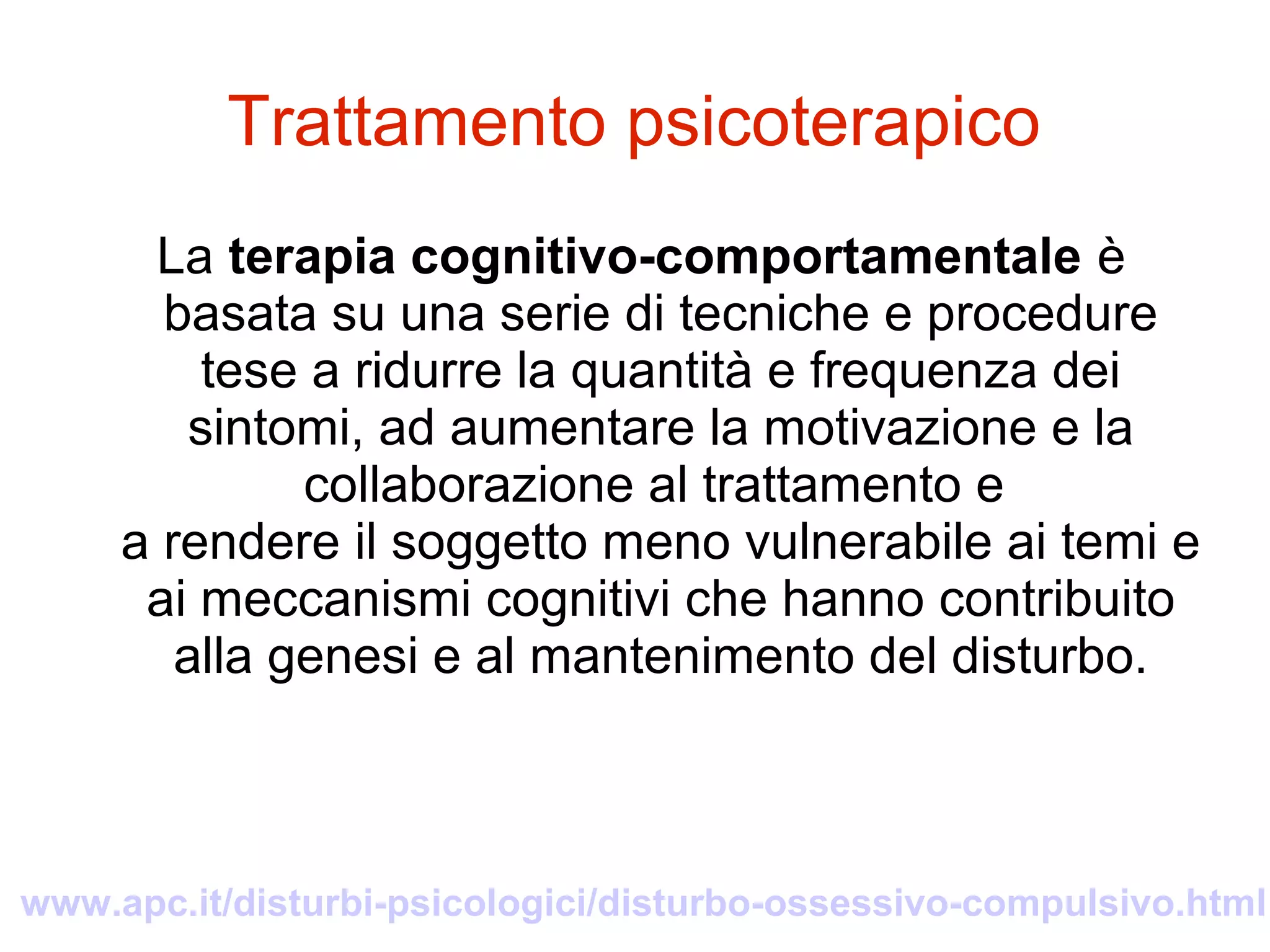 Il Cervello Bloccato Come Liberarsi Del Disturbo Ossessivo Compulsivo Disturbo ossessivo compulsivo | PPT