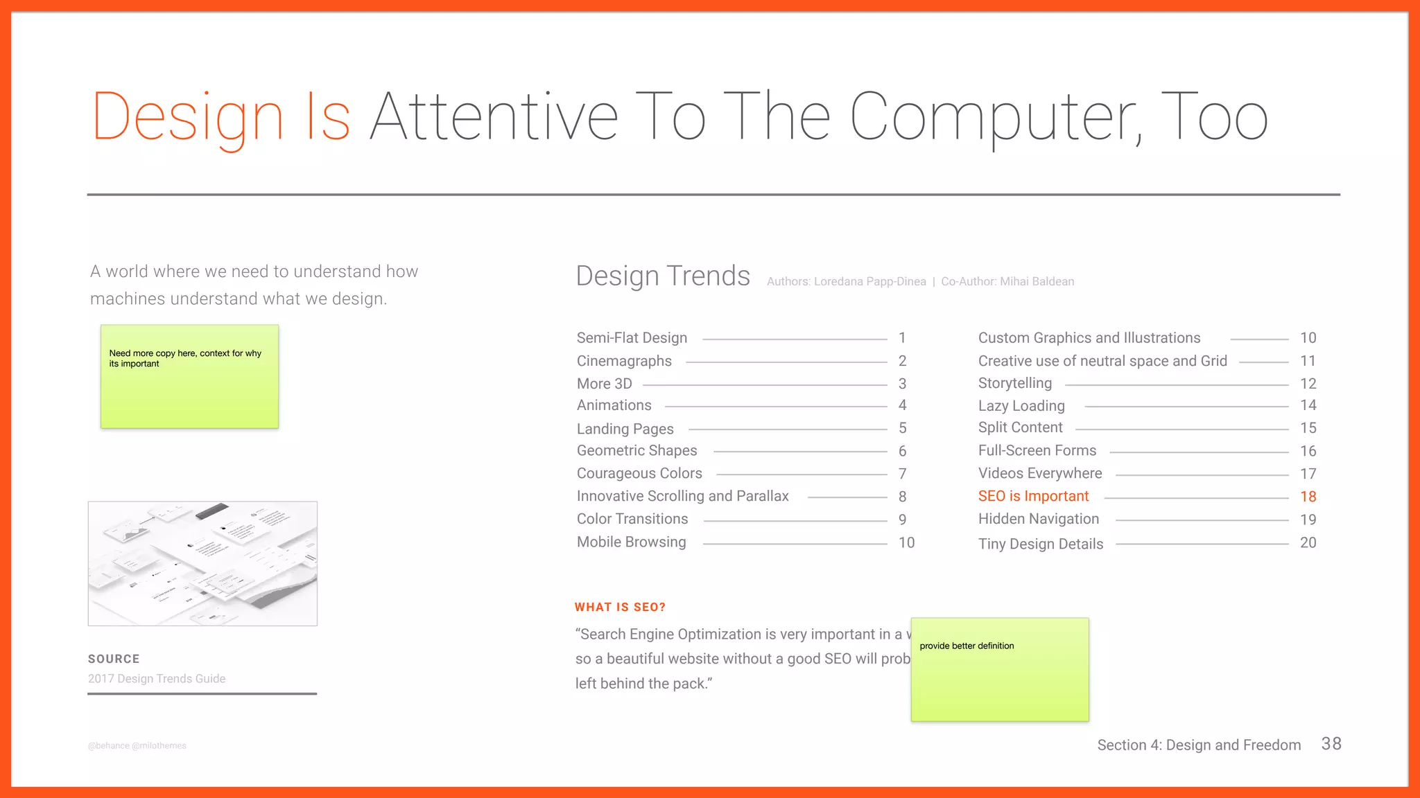 Put That There
for DARPA
Design Is The Computer, Attentive To You
38@benedictevans @a16z @jakobnielsen @ibm @cnn @adobe @nngroup
Prior to 2012, the average error rate for image recognition was 28%
and for speech recognition it was 26%. After ML, the average error rate
for image recognition became 7% and for speech reco 4%.
JAKOB NIELSEN [2003]
The Arrival of Machine
Learning
A news anchor accidentally
ordered items for viewers with the
device. —via CNN (2016)
IBM Watson wins
Jeopardy (2013)
Ellen talks with Siri
(2012)
Adobe exploring what digital
photo editing via voice. —via
YouTube (2017)
“Voice will not replace
the screen”
CHRIS SCHMANDT [1981] BENEDICT EVANS [2012]
Amazon Echo’s sold
5.3M
AMAZON.COM [2016]
Section 4: Shaping Voice
 
