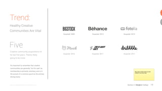 19
FRAMER
2014
@Khoi @goabstract @jbrewer @ﬁgmadesign @zoink @johnmaeda
Trend:
There’s No Clear Winner Yet For
Tools In Computational Design
“It’s the Wild West for managing the ﬁles that designers
generate. Dropbox is the clear winner, though GitHub does
surprisingly well. Overall, it’s clear that not a single design-
speciﬁc solution has taken hold here.“
What is your primary tool for
interface design? (2015)
1. Sketch
2. Photoshop
3. HTML/CSS
What tools do you use for project
management? (2015)
1 Other
2 Slack
3 Trello
A New Generation of Computational Design Tools are Emerging
What is your primary tool for
prototyping? (2015)
1 HTML/CSS
2 Invision
3 Other
2015 Designer Tools Survey
SOURCE FIGMA 
2015
XD
2015
What tools do you use for version
control and file management?(2015)
1 Dropbox
2 Github
3 Google Drive
ABSTRACT
2016
Section 2: Design → De$ign
INVISION
2011
SKETCH
2008
KHOI VINH
 