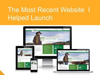 The Most Recent Website I
Helped Launch
 