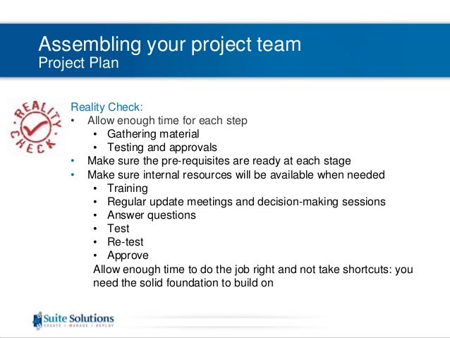 dita quick start webinar series building a project plan