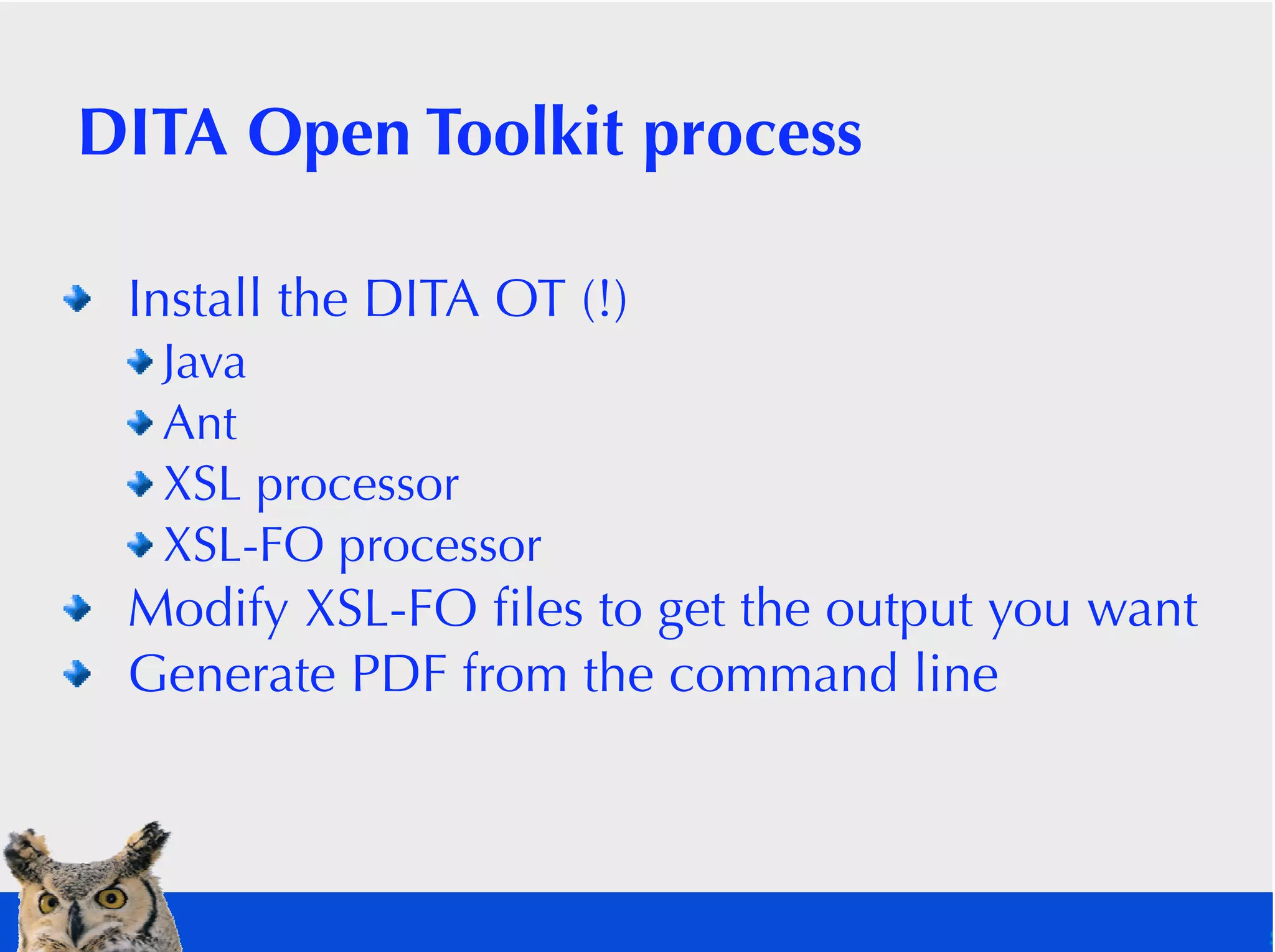 Demystifying DITA to PDF Publishing