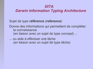 Les concepts fondamentaux de DITA