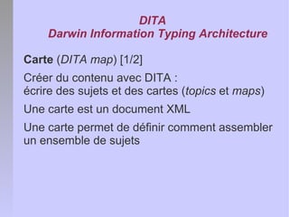Les concepts fondamentaux de DITA