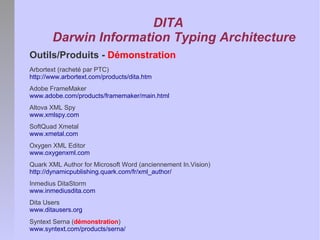 Les concepts fondamentaux de DITA