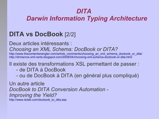 Les concepts fondamentaux de DITA