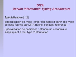 Les concepts fondamentaux de DITA