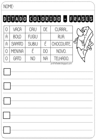 DITADO COLORIDO - FRASES
 