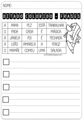 DITADO COLORIDO - FRASES
 