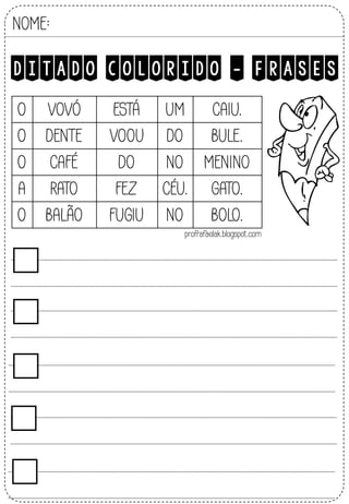 DITADO COLORIDO - FRASES
 