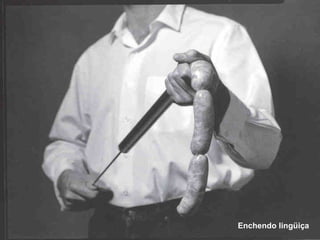 Enchendo lingüiça 