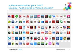 Is there a market for your data?
Example: Apps relating to “london transport”
3
 