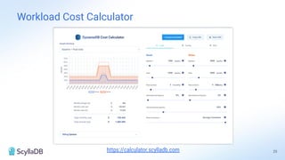 Workload Cost Calculator
https://calculator.scylladb.com 25
 