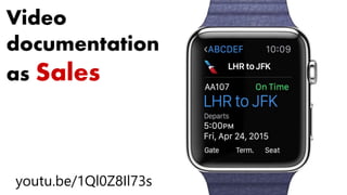 Video
documentation
as Sales
youtu.be/1Ql0Z8Il73s
 