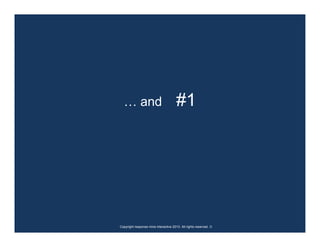 … and                                #1




Copyright response mine interactive 2010. All rights reserved. ☺
 