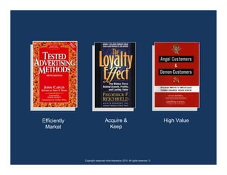 Efficiently                      Acquire &                                       High Value
 Market                            Keep




              Copyright response mine interactive 2010. All rights reserved. ☺
 