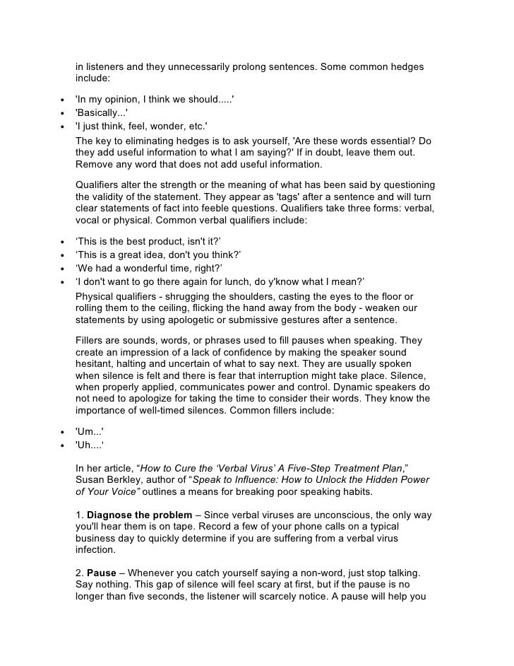 Ditch your verbal crutch for clearer communication