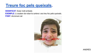 SIGNIFICAT: Estar molt enfadat.
EXEMPLE: Li acaben de robar la cartera i ara treu foc pels queixals.
FONT: diccionari.cat
ANDRÉS
Treure foc pels queixals.
 