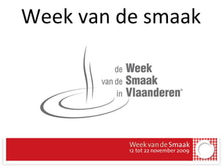 Week van de smaak 