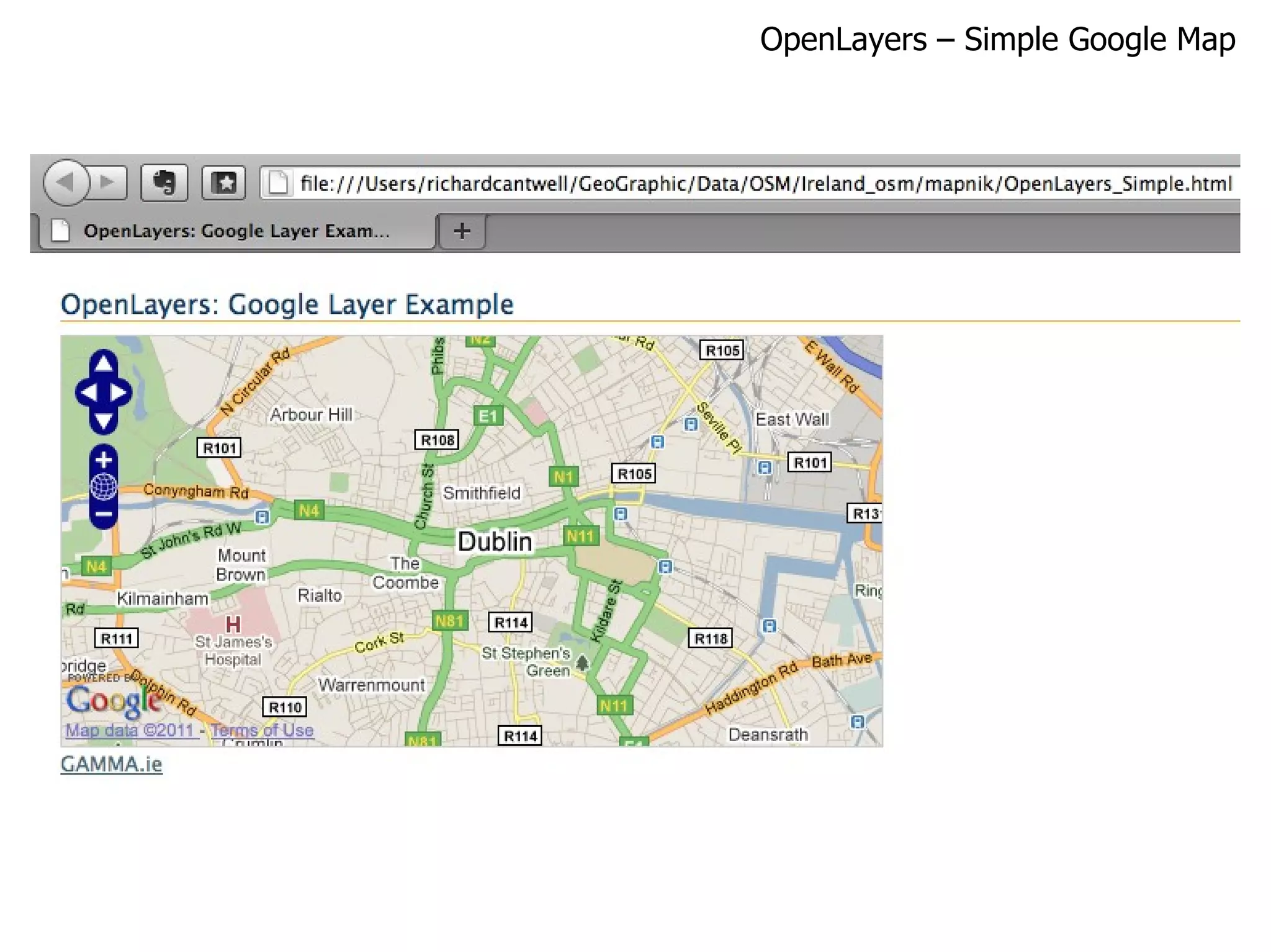 OpenLayers – Simple Google Map 
