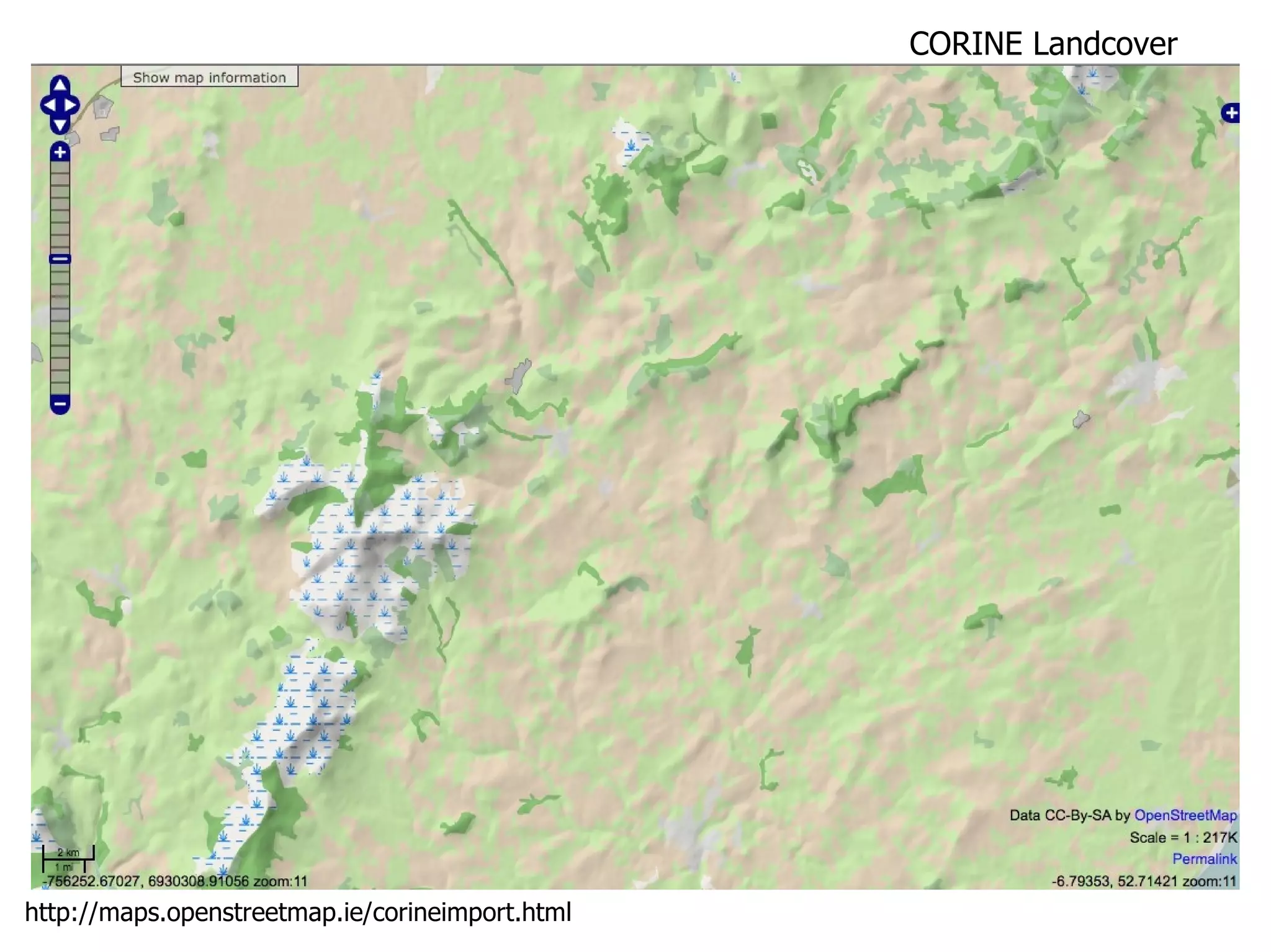 CORINE Landcover http://maps.openstreetmap.ie/corineimport.html 