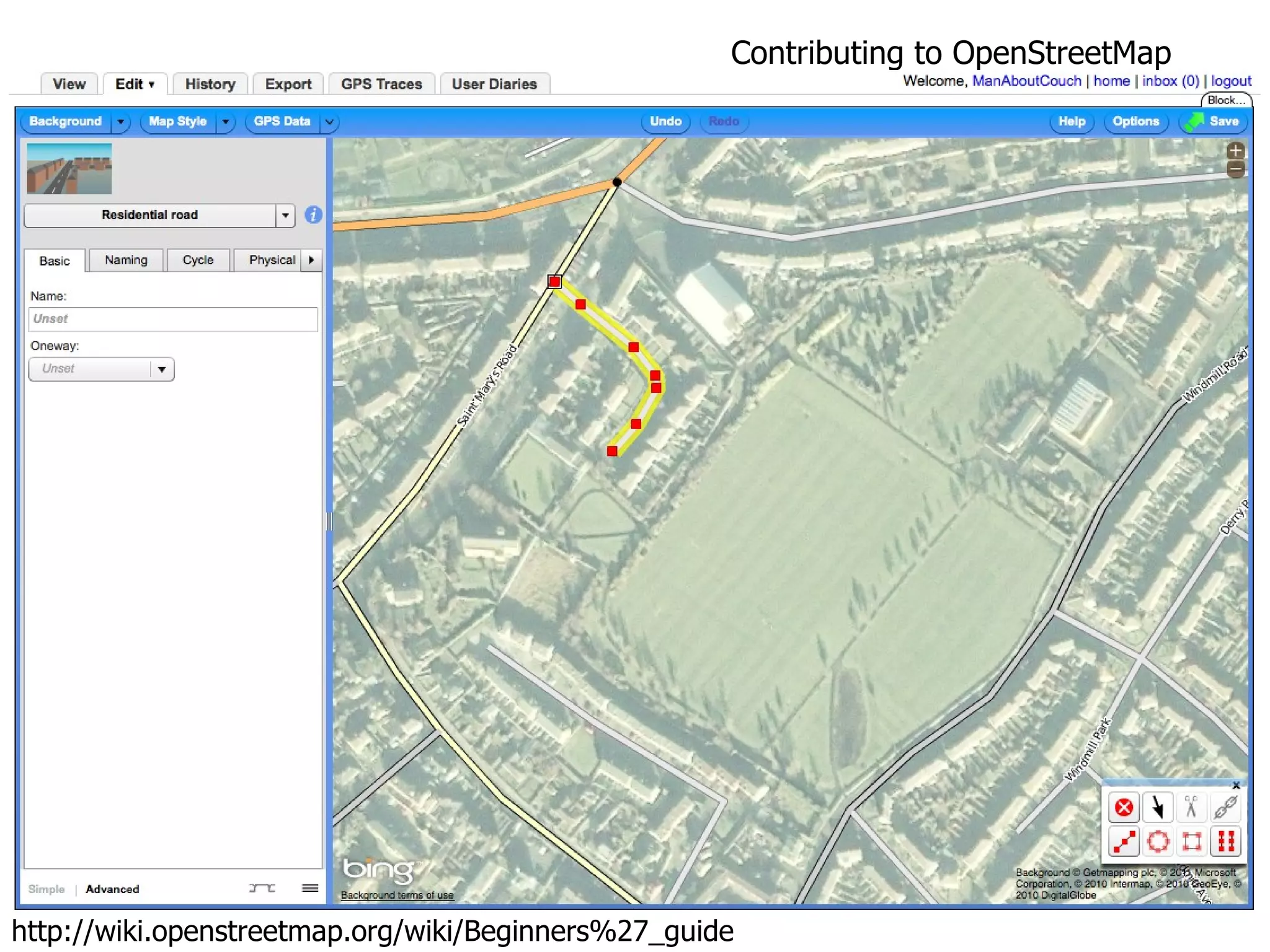Contributing to OpenStreetMap http://wiki.openstreetmap.org/wiki/Beginners%27_guide 