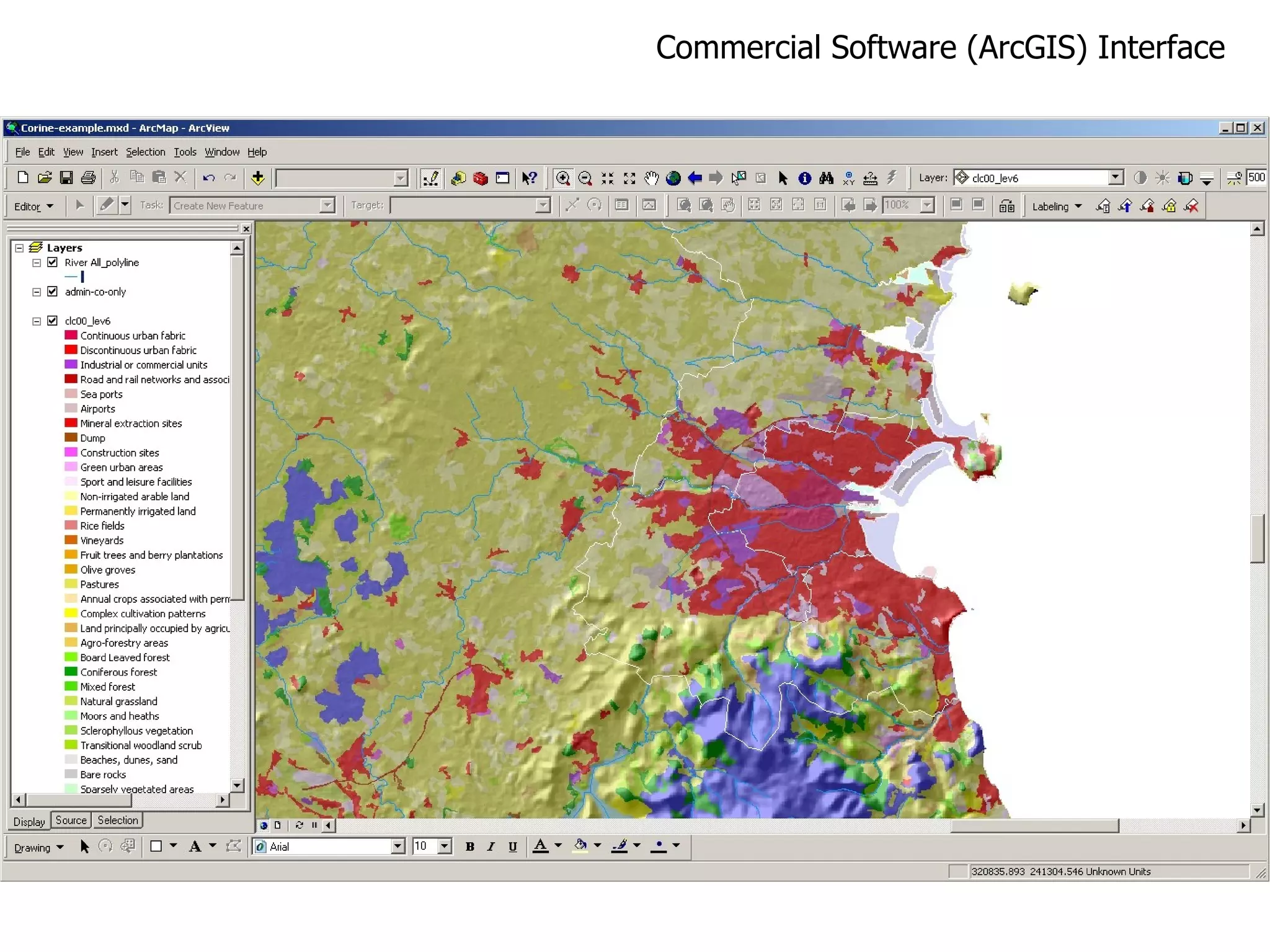 Commercial Software (ArcGIS) Interface 