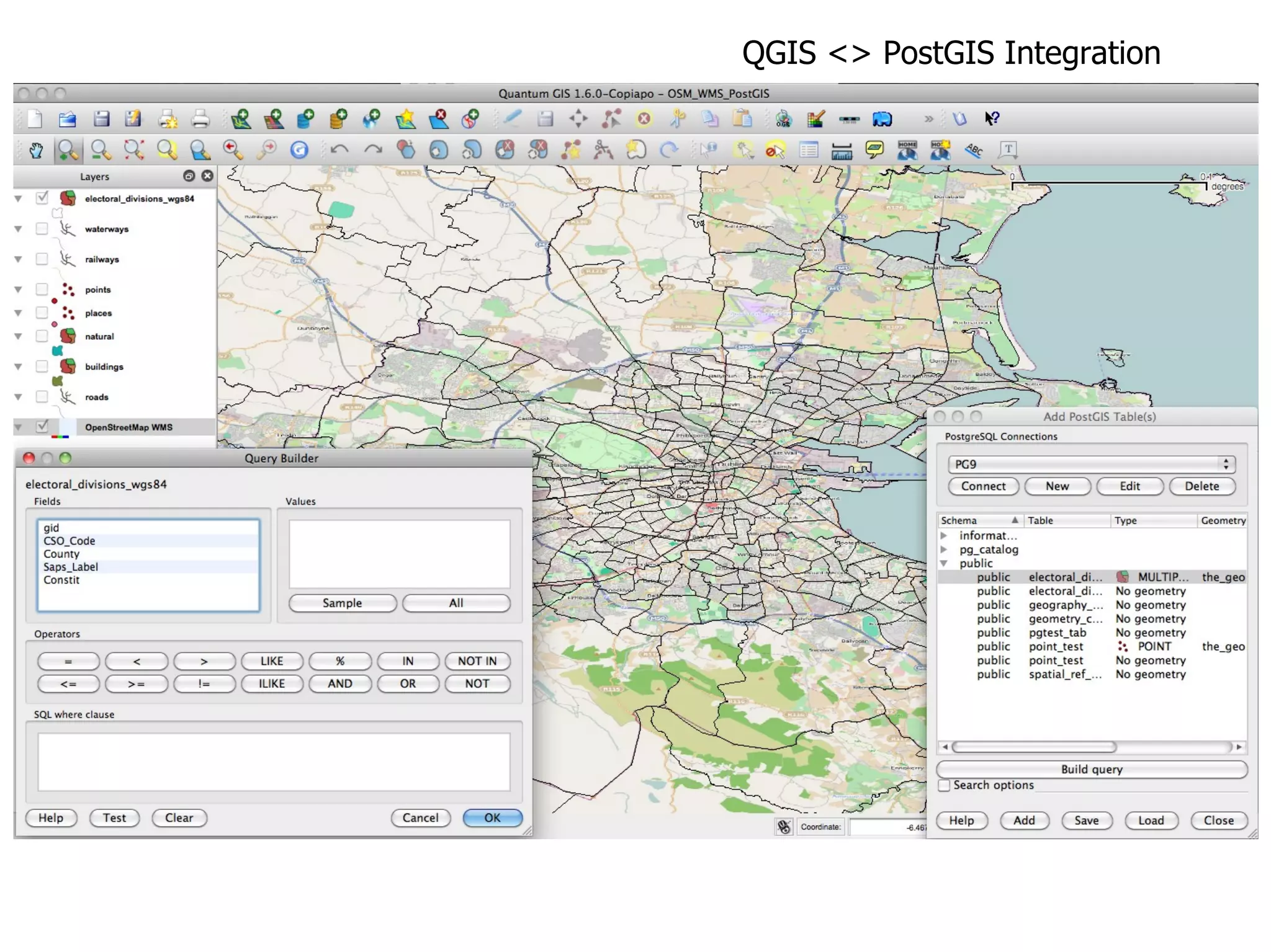 QGIS <> PostGIS Integration 