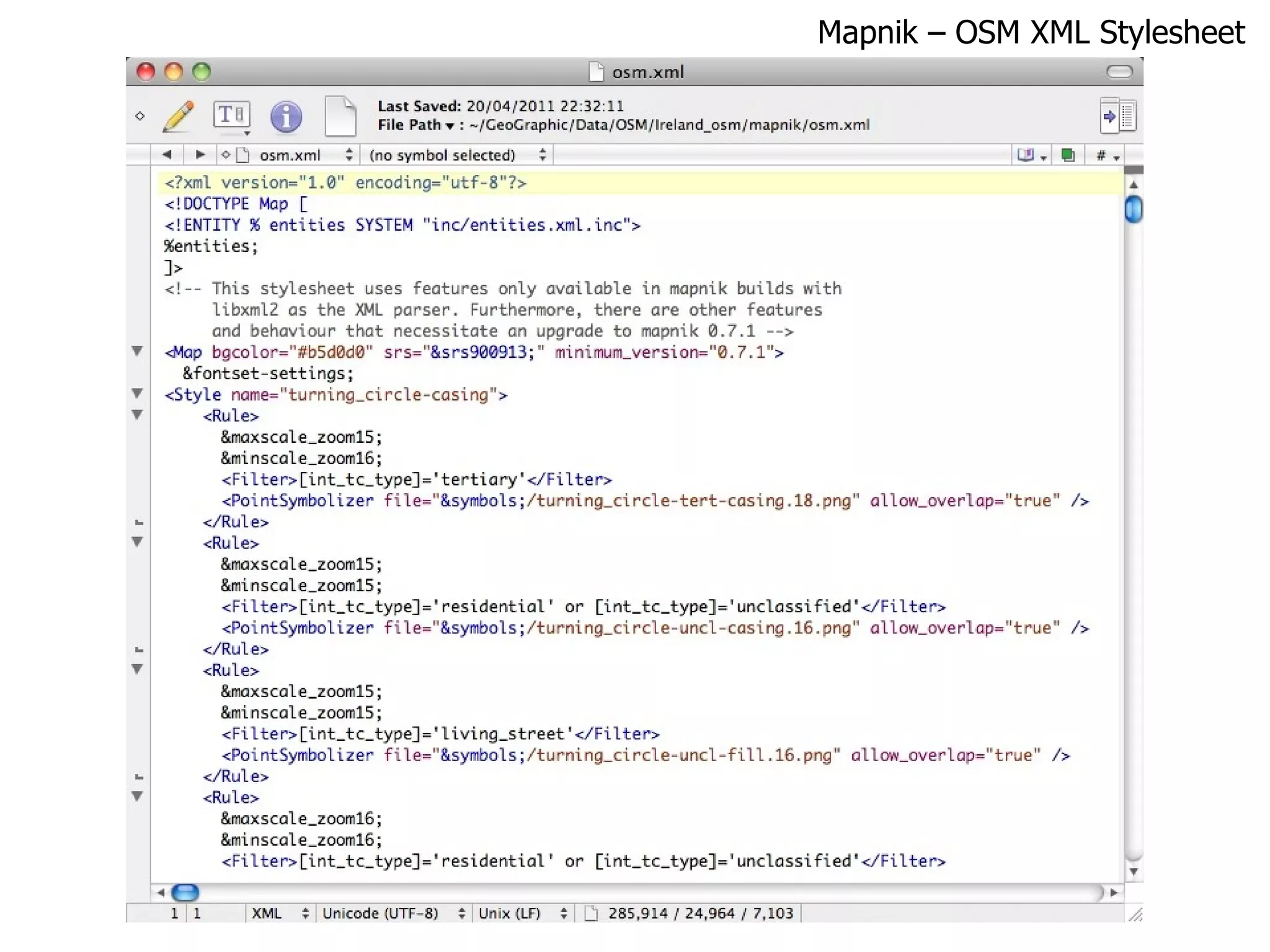 Mapnik – OSM XML Stylesheet 
